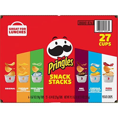 Pringles Potato Crisps Chips, Snack Stacks, Lunch Snacks, Office and Kids Snacks, Variety Pack (27 Cups) - Image 8