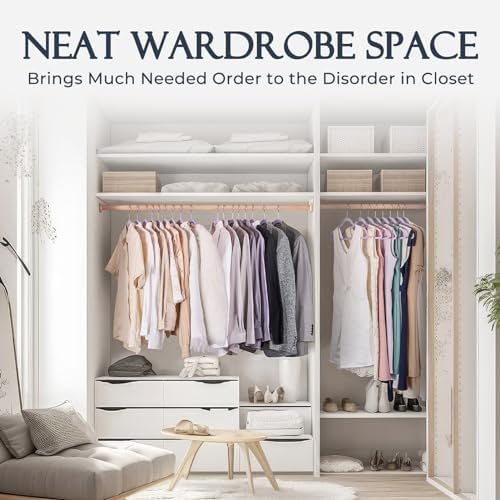 HOUSE DAY Velvet Hangers 20 Pack, Premium Clothes Hangers Non-Slip Felt Hangers, Sturdy Purple Hangers Heavy Duty Coat Hangers, Durable Suit Hangers, Space Saving 360° Rotating Rose Gold Hook - Image 9