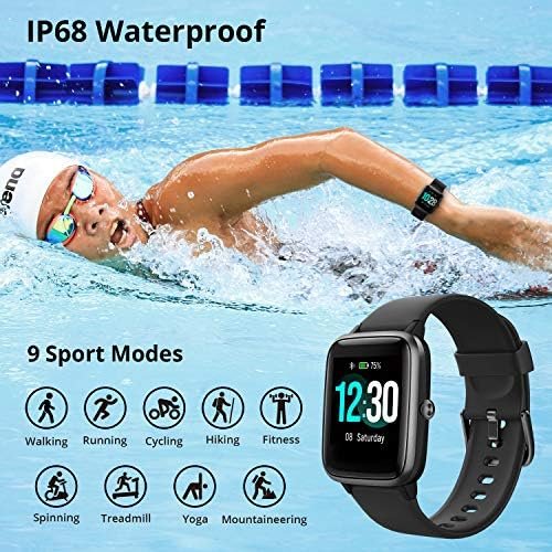 Fitpolo Fitness Tracker with Heart Rate Monitor, Smart Watch 1.8 inches Color Touch Screen IP68 Waterproof Step Calorie Counter Sleep Monitoring Pedometer Watches Activity Tracker for Women Men Kids - Image 3