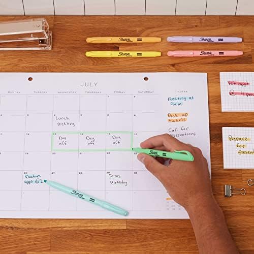 SHARPIE Pocket Highlighters, Mild Pastel Colors, Assorted, Chisel Tip, 12 Count - Image 5