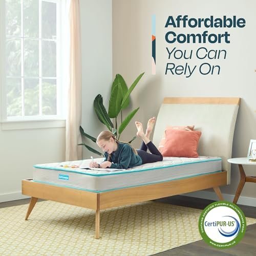 Linenspa 6 Inch Mattress - Firm Feel - Bonnell Spring with Foam Layer - Mattress in a Box - Youth or Kids Bed - Guest Bedroom - Durable and Breathable Support - Affordable - Twin Size - Image 4