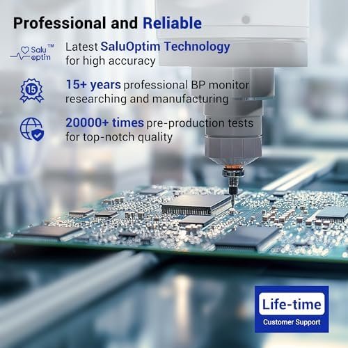 Blood Pressure Monitors for Home Use, 3 Users Blood Pressure Cuff with Large Backlit Display, BP Machine Cuff 8.7"-16.5", Accurate Home Blood Pressure Machine Upper Arm, Batteries/Type-C Cable - Image 2