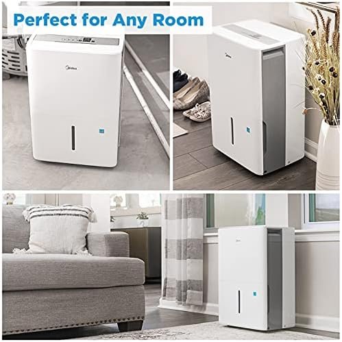 Midea 1,500 Sq. Ft. Energy Star Certified Dehumidifier With Reusable Air Filter 22 Pint - Ideal For Basements, Large & Medium Sized Rooms, And Bathrooms (White) - Image 5