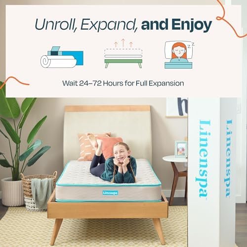 Linenspa 6 Inch Mattress - Firm Feel - Bonnell Spring with Foam Layer - Mattress in a Box - Youth or Kids Bed - Guest Bedroom - Durable and Breathable Support - Affordable - Twin Size - Image 5
