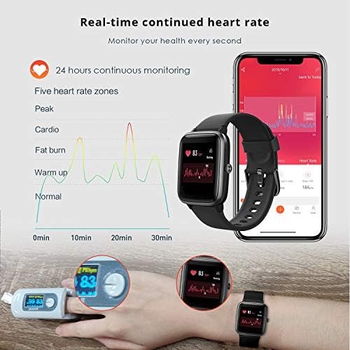 Fitpolo Fitness Tracker with Heart Rate Monitor, Smart Watch 1.8 inches Color Touch Screen IP68 Waterproof Step Calorie Counter Sleep Monitoring Pedometer Watches Activity Tracker for Women Men Kids - Image 4