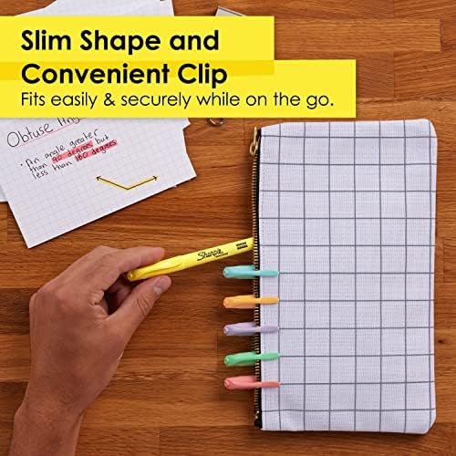 SHARPIE Pocket Highlighters, Mild Pastel Colors, Assorted, Chisel Tip, 12 Count - Image 4