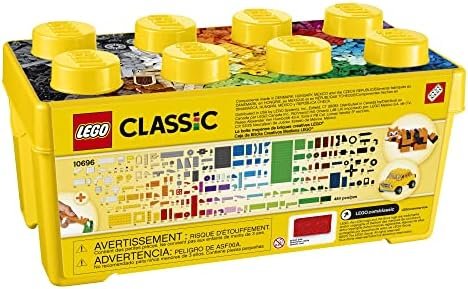 LEGO Classic Medium Creative Brick Box 10696 Building Toy Set - Featuring Storage, Includes Train, Car, and a Tiger Figure, and Playset for Kids, Boys, and Girls Ages 4-99 - Image 3