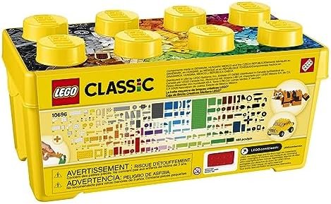 LEGO Classic Medium Creative Brick Box 10696 Building Toy Set - Featuring Storage, Includes Train, Car, and a Tiger Figure, and Playset for Kids, Boys, and Girls Ages 4-99 - Image 6