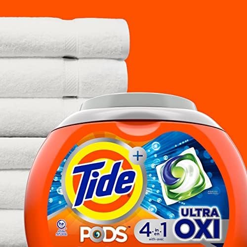 Tide PODS Liquid Laundry Detergent Soap Pacs, 4-n-1 Ultra Oxi, HE Compatible, Built in Pre-treater for Stains, 57 Count - Image 5
