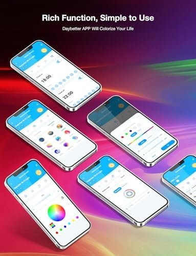 DAYBETTER Smart WiFi Led Lights 100ft - Led Strip Lights Work with Alexa and Google Assistant RGB Strip Lighting Music Sync Color Changing with App Voice Remote Control for Room Bedroom Decor 50ft*2 - Image 6