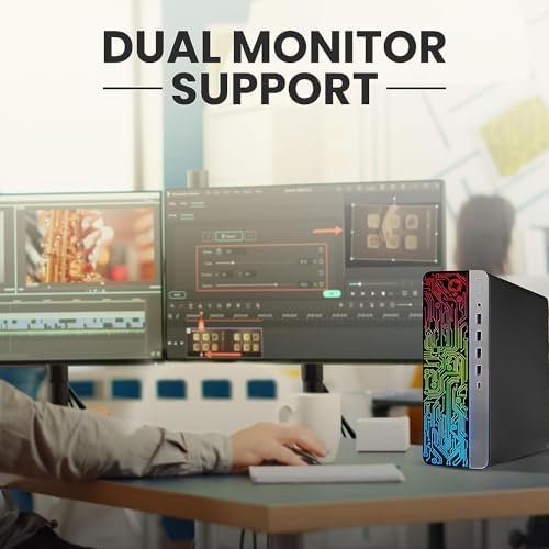 HP ProDesk Desktop RGB Computer PC Intel i5-6th Gen. Quad-Core Processor 16GB DDR4 Ram 1TB SSD, 22 Inch Monitor, Gaming Keyboard and Mouse, Speakers, Built-in WiFi, Win 10 Pro (Renewed), 600 G3 - Image 5