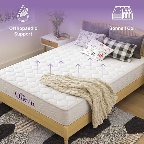 NapQueen 8 Inch Innerspring Twin Size Medium Firm Memory Foam Mattress, Bed in a Box, White - Image 8
