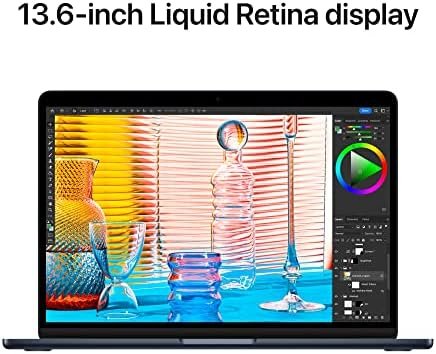 Apple 2022 MacBook Air Laptop with M2 chip: 13.6-inch Liquid Retina Display, 8GB RAM, 256GB SSD Storage, Backlit Keyboard, 1080p FaceTime HD Camera. Works with iPhone and iPad; Midnight - Image 4