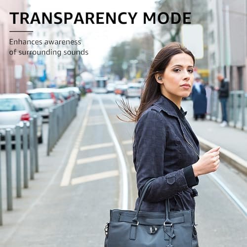 TOZO NC9 Hybrid Active Noise Cancelling Wireless Earbuds, in Ear Headphones IPX6 Waterproof Bluetooth 5.3 Stereo Earphones, Immersive Sound Premium Deep Bass Headset Matte Black - Image 4