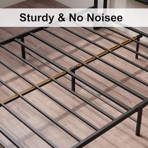 LIKIMIO Queen Bed Frame, Storage Headboard with Charging Station, Solid and Stable, Noise Free, No Box Spring Needed, Easy Assembly - Image 7