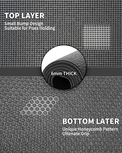 CAMBIVO Yoga Mat for Women and Men, Extra Long and Wide Exercise Mat(84" x 30" x 1/4 inch), Large Non Slip Workout Mat for Yoga, Pilates, Fitness, Barefoot Workouts, Home Gym Studio - Image 3