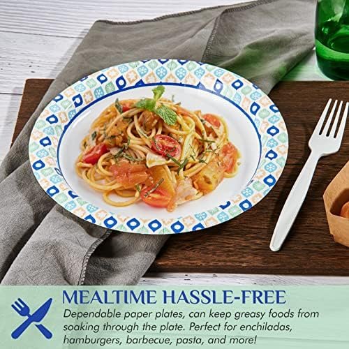 MUCHII Paper Plates 10 Inch, 120 Count Paper Plates Bulk, Cut Proof Paper Plates, Disposable Paper Plates for Party,Picnic, Family Gatherings. - Image 7