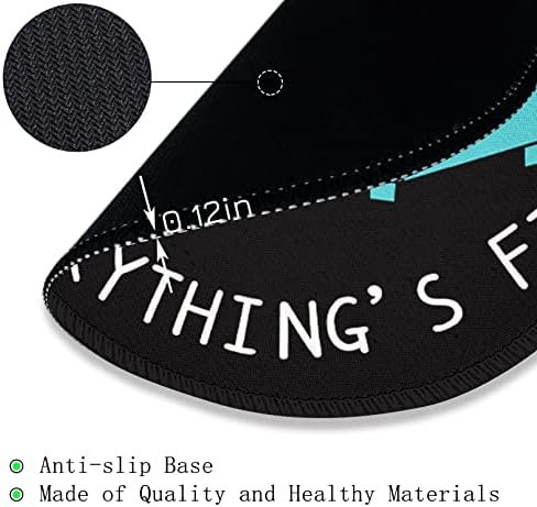 Dumpster on Fire Round Mouse Pad 8.6 x 8.6 Inch, Cute Funny Mousepad for Laptop Gaming, Stitched Edge Non-Slip Rubber Base, Home Office Decor Desk Accessories, It's Fine I`m Fine Everything is Fine - Image 6