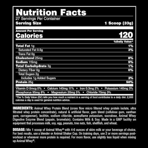 Animal Whey Isolate Protein Powder - Loaded for Pre & Post Workout Muscle Builder and Recovery with Digestive Enzymes for Men & Women - 25g Protein, Great Taste, Low Sugar - Strawberry 4 lbs - Image 5