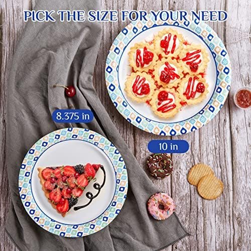 MUCHII Paper Plates 10 Inch, 120 Count Paper Plates Bulk, Cut Proof Paper Plates, Disposable Paper Plates for Party,Picnic, Family Gatherings. - Image 6