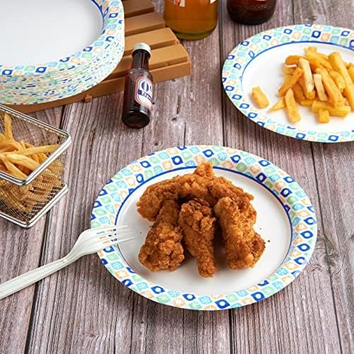 MUCHII Paper Plates 10 Inch, 120 Count Paper Plates Bulk, Cut Proof Paper Plates, Disposable Paper Plates for Party,Picnic, Family Gatherings. - Image 8