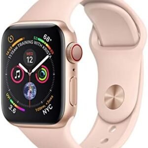 Apple Watch Series 4 (GPS + Cellular, 40MM) - Gold Aluminum Case with Pink Sand Sport Band (Renewed)