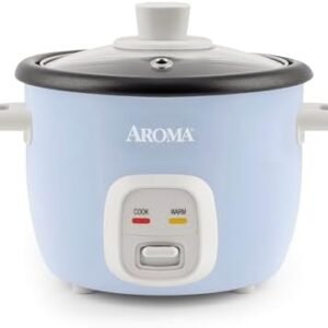 Aroma Housewares 4-Cups (Cooked) / 1Qt. Rice & Grain Cooker (ARC-302NGBL), Blue