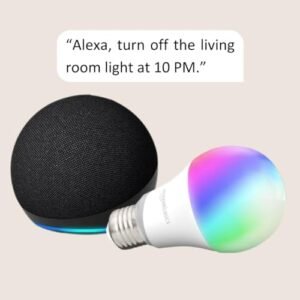 Echo Dot (5th Gen) Charcoal | with Amazon Basics Smart Color Bulb