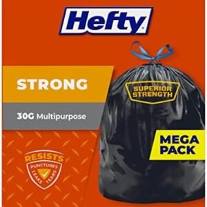 Hefty Strong Large Trash Bags, 30 Gallon, 56 Count