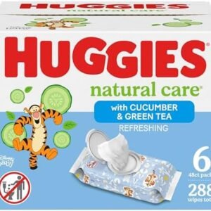Huggies Natural Care Refreshing Baby Wipes, Hypoallergenic, Scented, 6 Flip-Top Packs (288 Wipes Total)