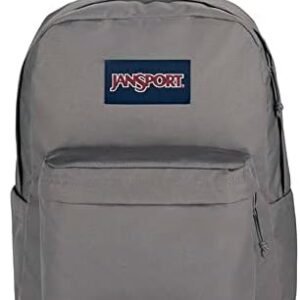 JanSport Superbreak Plus Backpack - Work, Travel, or Laptop Bookbag with Water Bottle Pocket - Graphite Grey