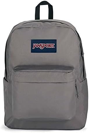 JanSport Superbreak Plus Backpack - Work, Travel, or Laptop Bookbag with Water Bottle Pocket - Graphite Grey