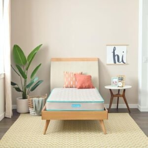 Linenspa 6 Inch Mattress - Firm Feel - Bonnell Spring with Foam Layer - Mattress in a Box - Youth or Kids Bed - Guest Bedroom - Durable and Breathable Support - Affordable - Twin Size