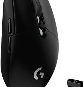 Logitech G305 LIGHTSPEED Wireless Gaming Mouse, Hero 12K Sensor, 12,000 DPI, Lightweight, 6 Programmable Buttons, 250h Battery Life, On-Board Memory, PC/Mac - Black