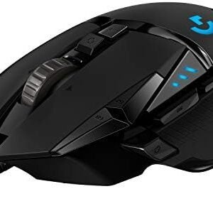 Logitech G502 HERO High Performance Wired Gaming Mouse, HERO 25K Sensor, 25,600 DPI, RGB, Adjustable Weights, 11 Programmable Buttons, On-Board Memory, PC / Mac