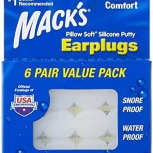 Mack's Pillow Soft Silicone Earplugs - 6 Pair (Pack of 8), Value Pack – The Original Moldable Silicone Putty Ear Plugs for Sleeping, Snoring, Swimming, Travel, Concerts and Studying