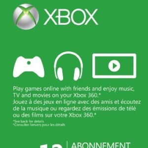 Microsoft Xbox 360 Live 12 Months Gold Card