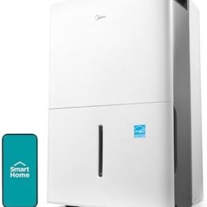 Midea 1,500 Sq. Ft. Energy Star Certified Dehumidifier With Reusable Air Filter 22 Pint - Ideal For Basements, Large & Medium Sized Rooms, And Bathrooms (White)
