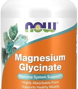 NOW Supplements, Magnesium Glycinate 100 mg, Highly Absorbable Form, 180 Tablets