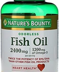 Nature's Bounty Fish Oil, Supports Heart Health, 2400mg, Coated Softgels, 90 Ct.
