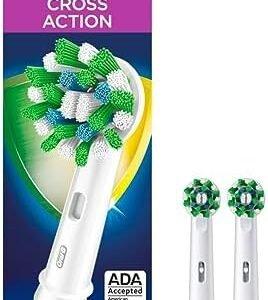 Oral-B CrossAction Electric Toothbrush Replacement Brush Heads Refill, 2ct (Packaging may vary)