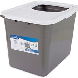 Petmate Top Entry Litter Cat Litter Box With Filter Lid To Clean Paws, Made in USA