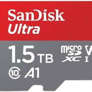 SanDisk 1.5TB Ultra microSDXC UHS-I Memory Card with Adapter - Up to 150MB/s, C10, U1, Full HD, A1, MicroSD Card - SDSQUAC-1T50-GN6MA [New Version]