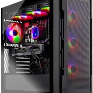 Skytech Rampage Gaming PC, Intel i7 14700F 2.1 GHz (5.3GHz Turbo Boost), NVIDIA RTX 4070 12GB GDDR6X, 2TB SSD, 16GB DDR5 RAM 5200, 750W Gold PSU, 360mm AIO, Wi-Fi, Win 11 Home