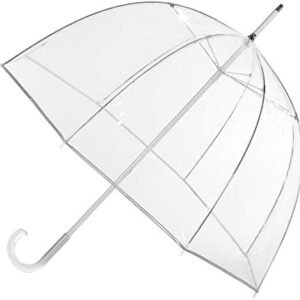 Totes Adults and Kids Clear Bubble Umbrella with Dome Canopy, Lightweight Design, Wind and Rain Protection Umbrella