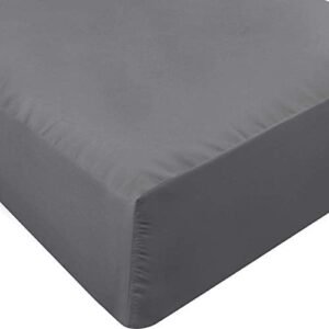 Utopia Bedding Queen Fitted Sheet - Bottom Sheet - Deep Pocket - Soft Microfiber - Shrinkage and Fade Resistant - Easy Care -1 Fitted Sheet Only (Grey)