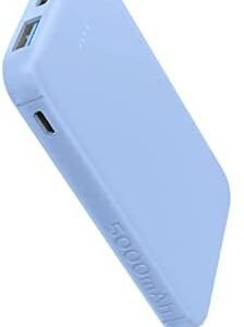 VANYUST S22 Portable Charger, Power Bank, 5000mAh External Battery Pack Compatible for iPhone 15 14 13 12 11 X Samsung S22 S21 Google iPad etc(Blue)