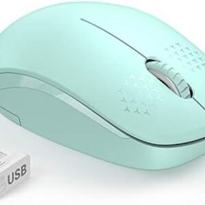 seenda Wireless Mouse, 2.4G Noiseless Mouse with USB Receiver - Portable Computer Mice for PC, Tablet, Laptop with Windows System - Mint Green