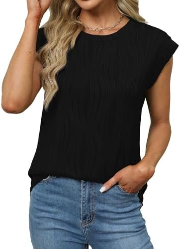 Heymiss Womens Summer Tops Short Sleeve Shirts Loose Casual Basic T-Shirt Blouses Crewneck S-2XL - Image 2