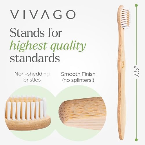 Biodegradable Bamboo Toothbrushes 10 Pack - BPA Free Soft Bristles Toothbrushes, Eco-Friendly, Compostable Natural Wooden Toothbrush - Image 4